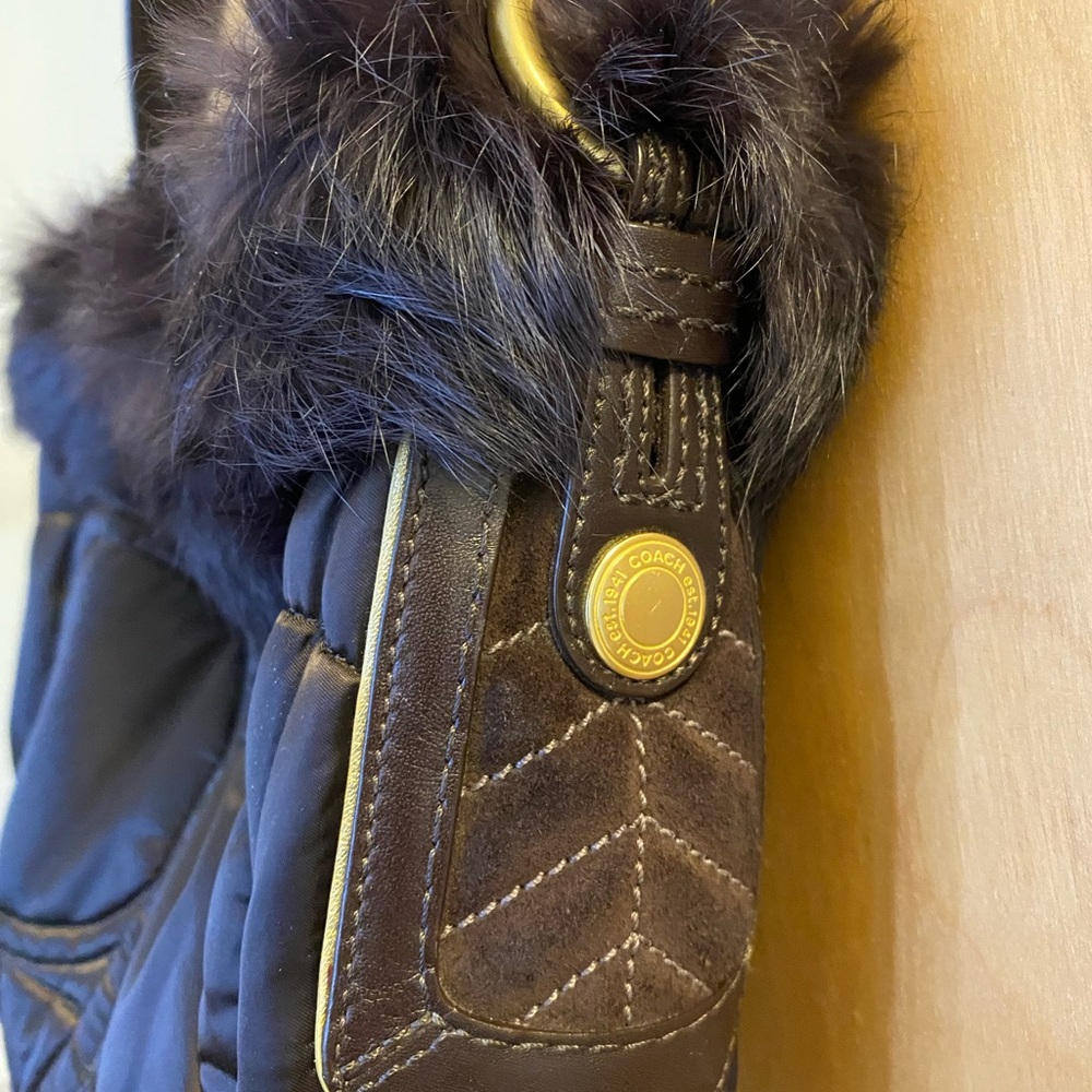 Authentic Coach Rabbit Fur Shoulder Bag - Picture 3 of 5